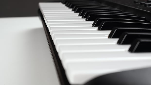 Close-up of a keyboard piano photo