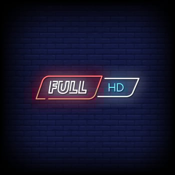Full HD Neon Signs Style Text Vector