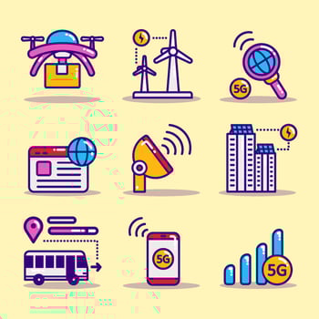 Smart City Icon Collection vector