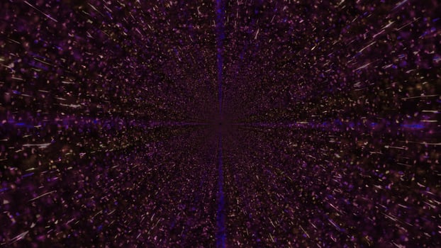 3D illustration of tunnel with light beams photo