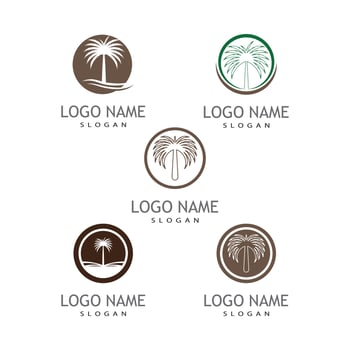 Date tree icon vector illustration logo template