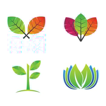 Leaf logo images set vector