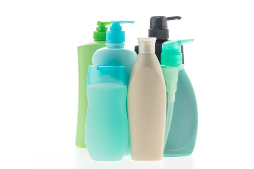 Blank lotion bottles photo