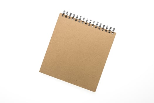 Blank notebook isolated photo