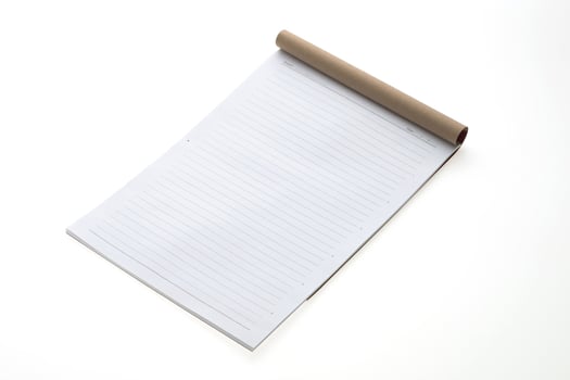 Blank notebook isolated photo
