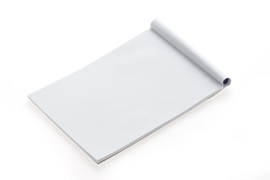 Blank notebook isolated photo