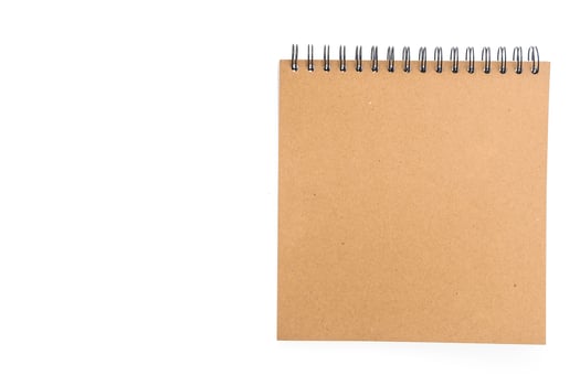 Blank notebook isolated photo