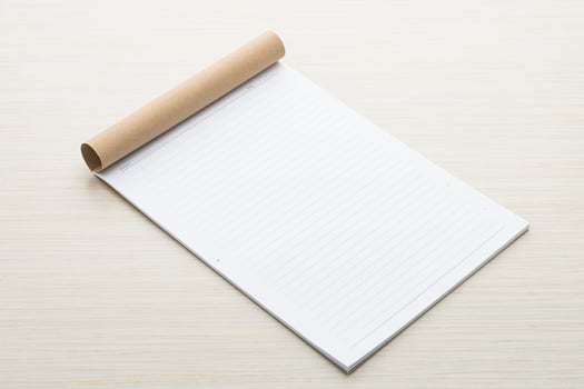White paper mock up photo