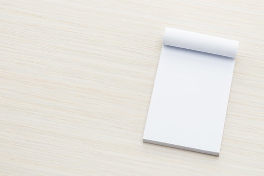 White paper mock up photo