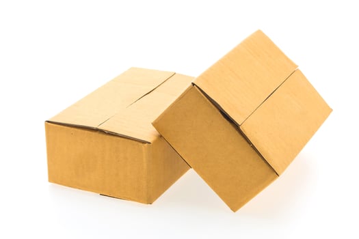 Brown box isolated photo
