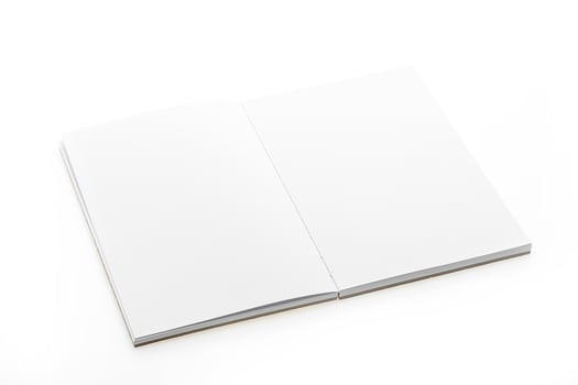 Blank note book paper isolated photo