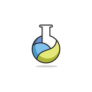 Icon lab logo for medial healthcare vector