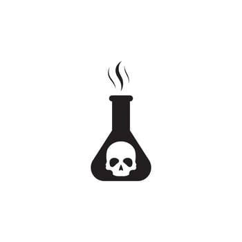 Poison bottle logo ,vector icon vector