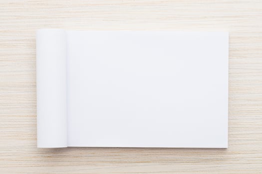 White paper mock up photo