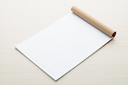 White paper mock up photo