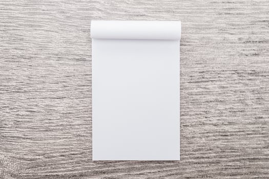White paper mock up photo