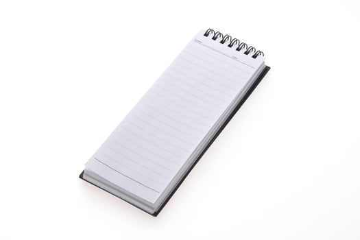 Blank notebook isolated photo