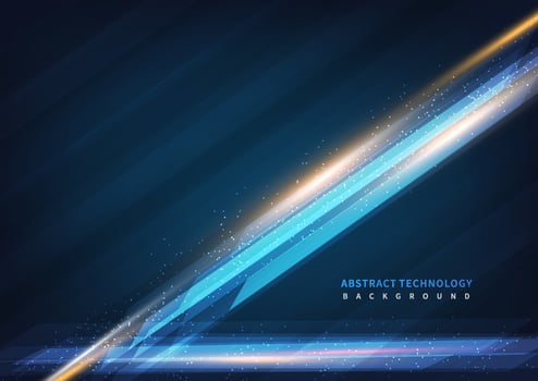 Abstract technology geometric overlapping hi speed line movement design background with copy space for text. vector