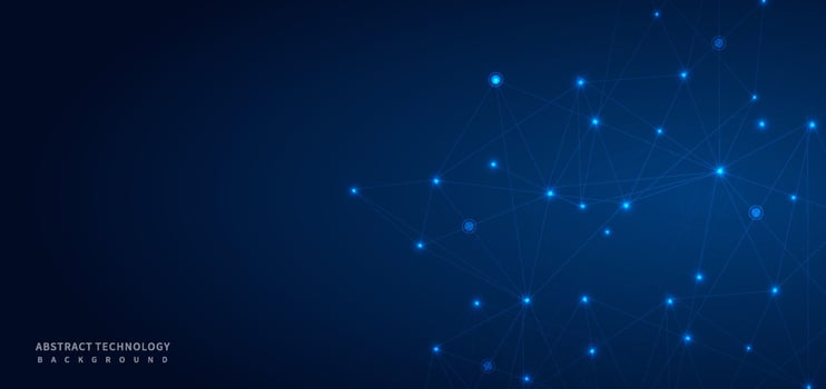 Abstract dark blue backgroung. Medical and science, technology connection concept. vector