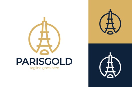 eiffel tower icon vector logo. monolines Eiffel Paris tower logo vector symbol icon design illustration