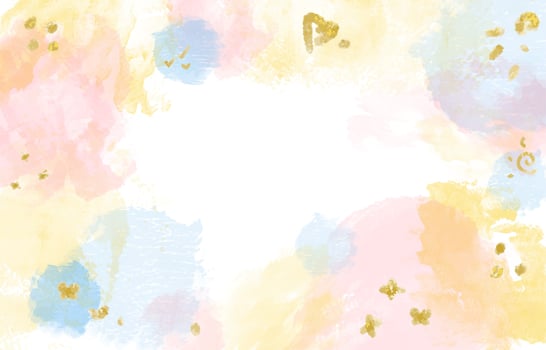Colorful Watercolor Background with Gold Accent vector