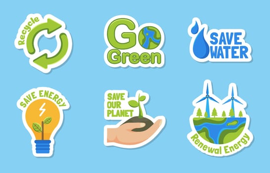 Awareness Earth Day Sticker vector