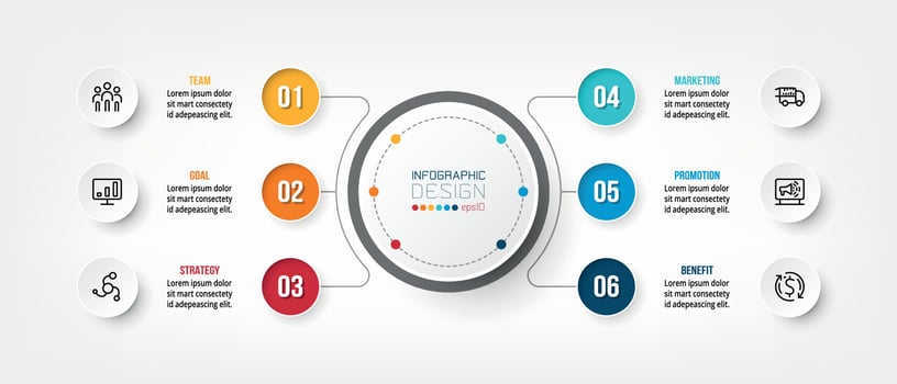 Business or marketing diagram infographic template. vector
