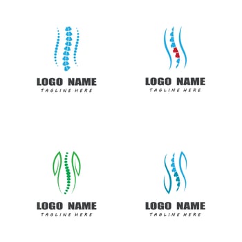 Spinal bone health care logo vector