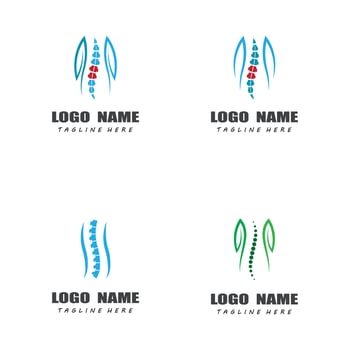 Spinal bone health care logo vector
