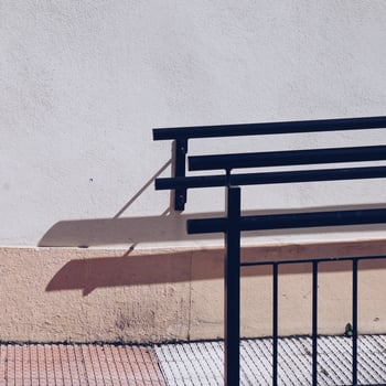 Stairs architecture on the street in Bilbao City, Spain photo