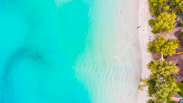 Aerial view of sea photo