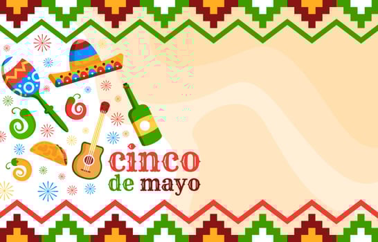 Cinco De Mayo Cartoon Background vector