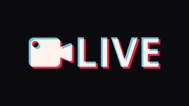 Live Streaming online sign and logo. text art design. vector illustration