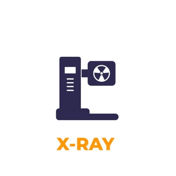 X-ray, radiology machine, vector icon
