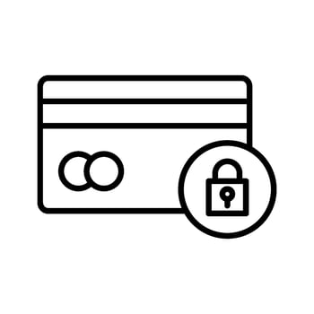 Credit Card Locked Icon vector