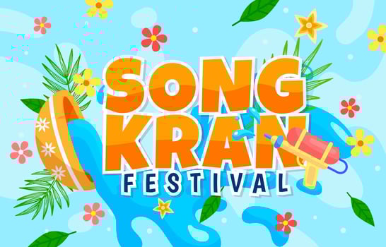 Happy Songkran Festival Background vector