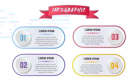 Business Rounded Infographic With Numbers vector
