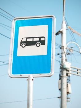 Bus stop sign photo