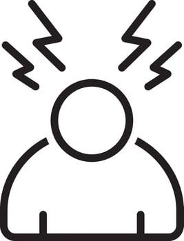 Line icon for stress vector