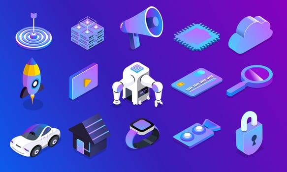 Isometric Technology Element vector