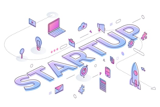 Business Word Startup vector