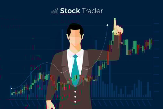 Stock trader exchange vector