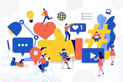 Teamwork Social Media vector