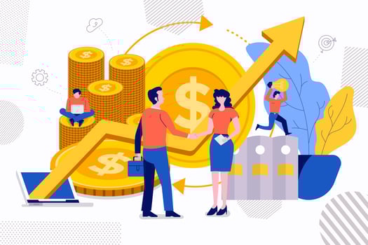 investment success deal vector