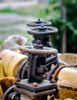 Close-up of water valves photo