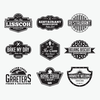 Vintage Restaurants Badges and Logos vector design templates