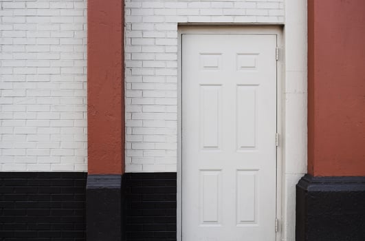 White wooden door photo