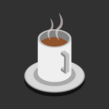 Isometric Coffee Cup On Background vector