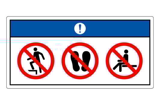 Notice Do Not Step Symbol Sign On White Background vector