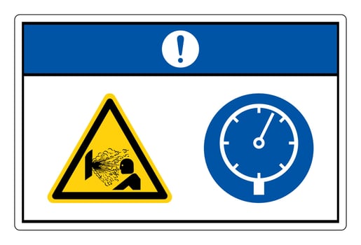 Danger Pressurized Device Symbol Sign On White Background vector
